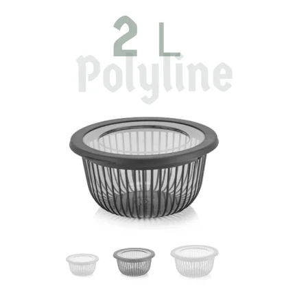 کاسه گرد درب سلیکونی فولی لایف 2 لیتر کد 7536 Linea